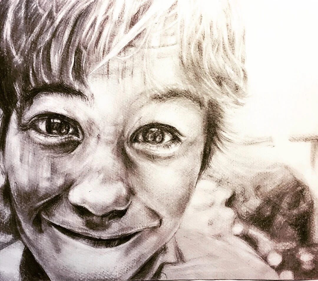 Monochrome portrait sketch